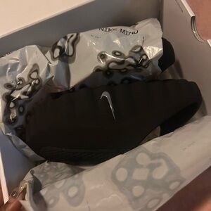 Nike Black Slide Sandals with White Logo